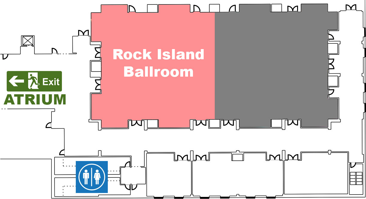 Conference area floor map.