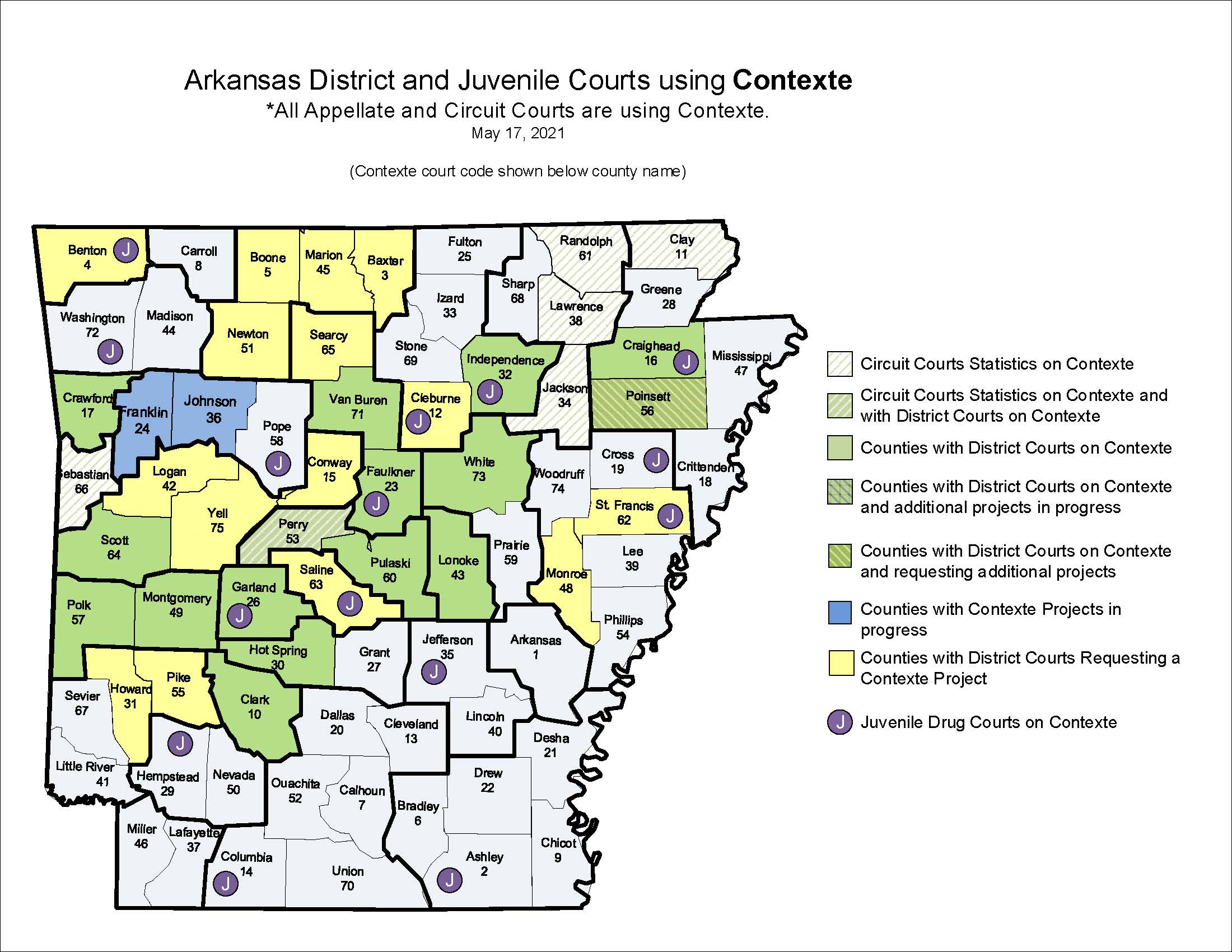 Arkansas Contexte Map